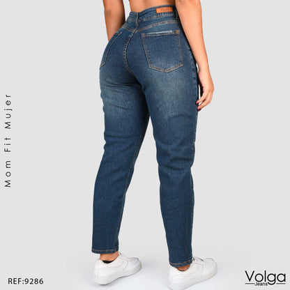 JEANS MUJER MOM FIT TIRO ALTO 9286