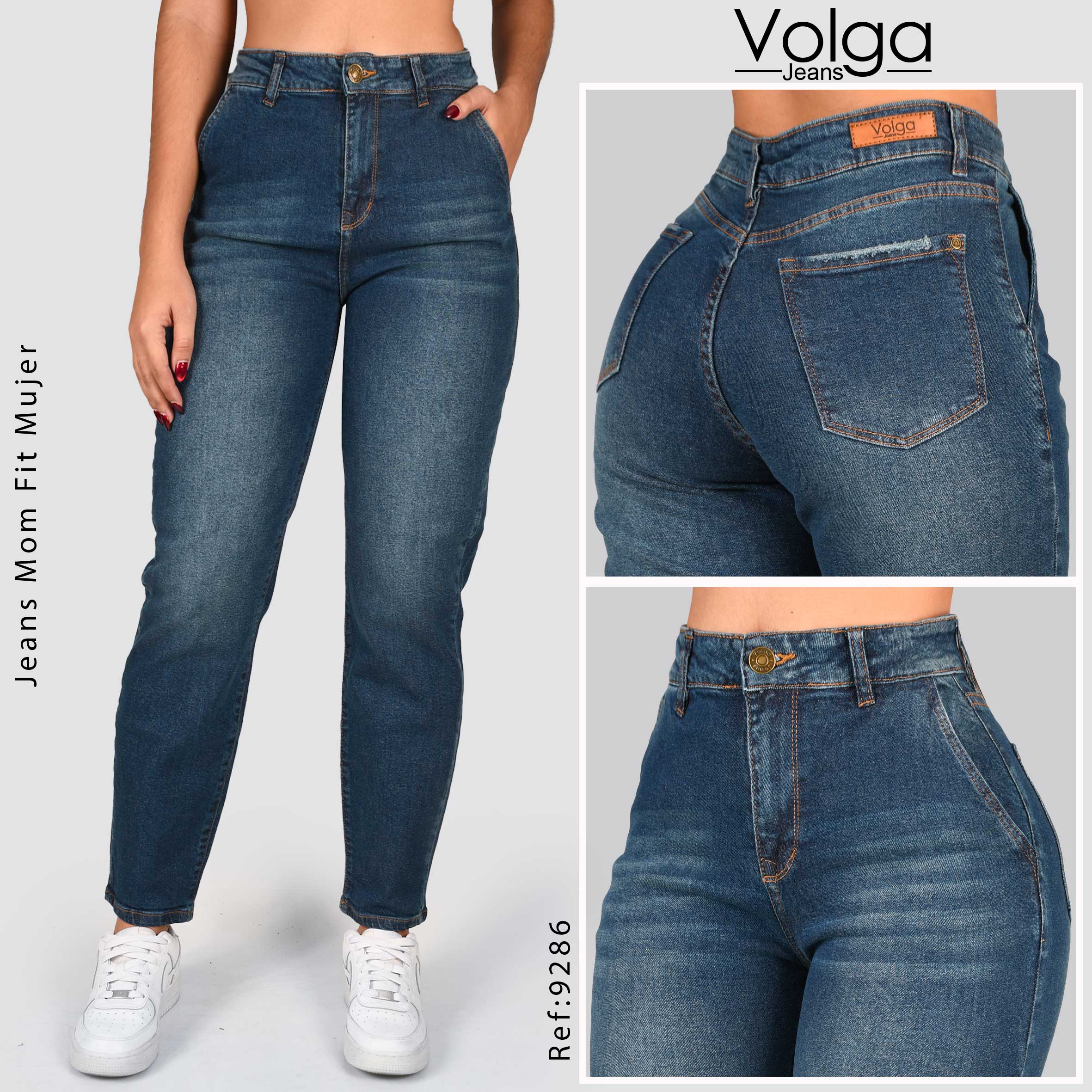 JEANS MUJER MOM FIT TIRO ALTO 9286