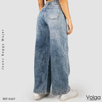 JEANS MUJER RIGIDO BAGGYTIRO ALTO 9287