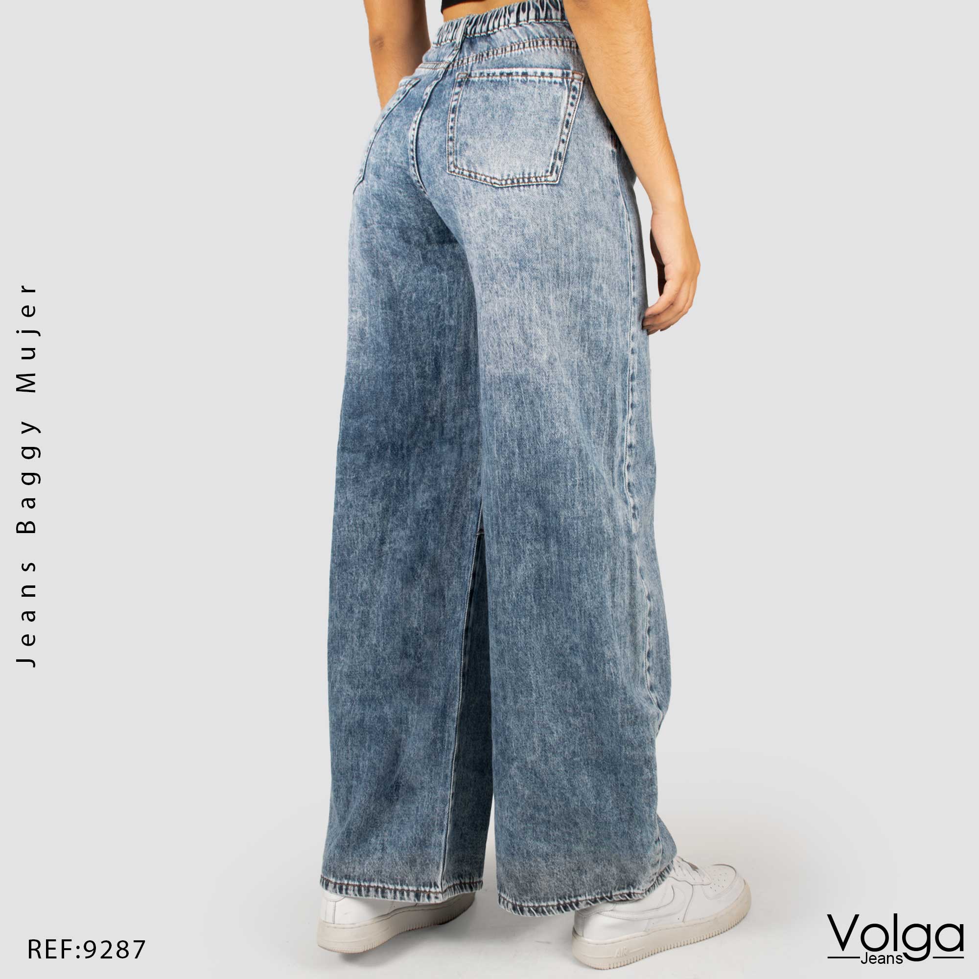 JEANS MUJER RIGIDO BAGGYTIRO ALTO 9287