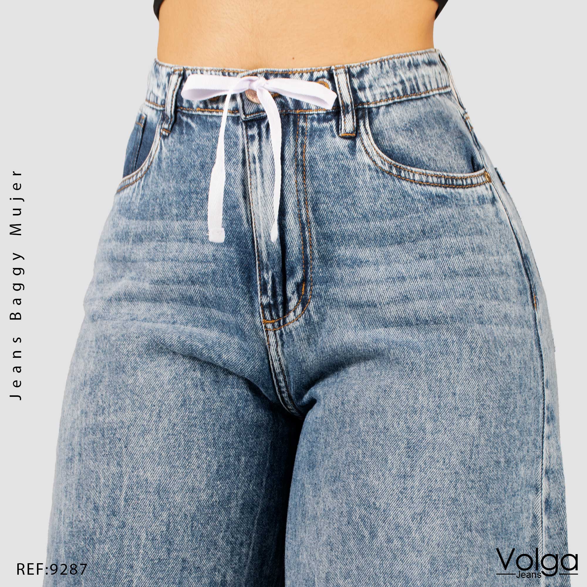 JEANS MUJER RIGIDO BAGGYTIRO ALTO 9287
