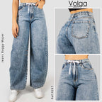 JEANS MUJER RIGIDO BAGGYTIRO ALTO 9287