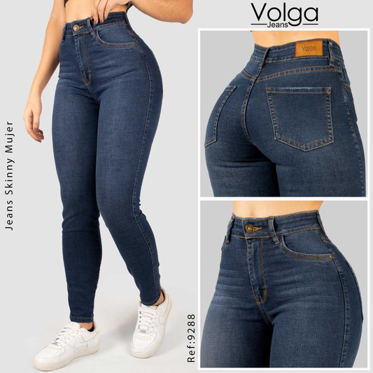 JEANS MUJER SKINNY TIRO ALTO 9288