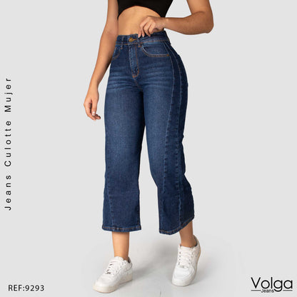 JEANS MUJER CULOTTE TIRO ALTO 9293