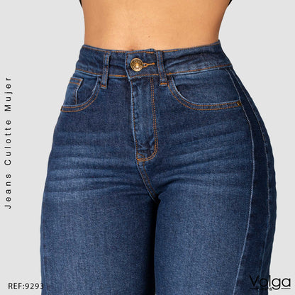 JEANS MUJER CULOTTE TIRO ALTO 9293