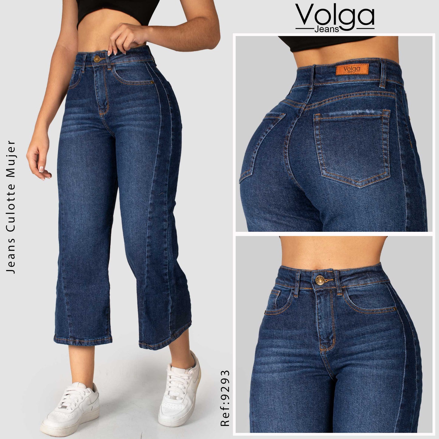 JEANS MUJER CULOTTE TIRO ALTO 9293