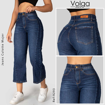 JEANS MUJER CULOTTE TIRO ALTO 9293