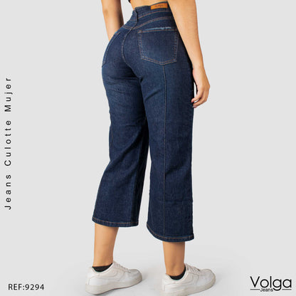 JEANS MUJER CULOTTE TIRO ALTO 9294