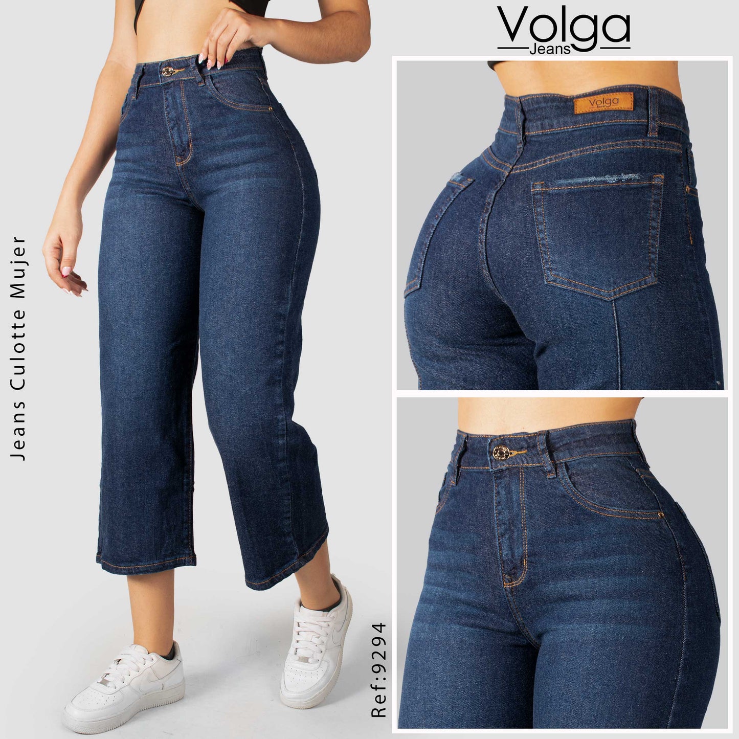 JEANS MUJER CULOTTE TIRO ALTO 9294