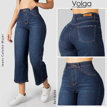 JEANS MUJER CULOTTE TIRO ALTO 9294
