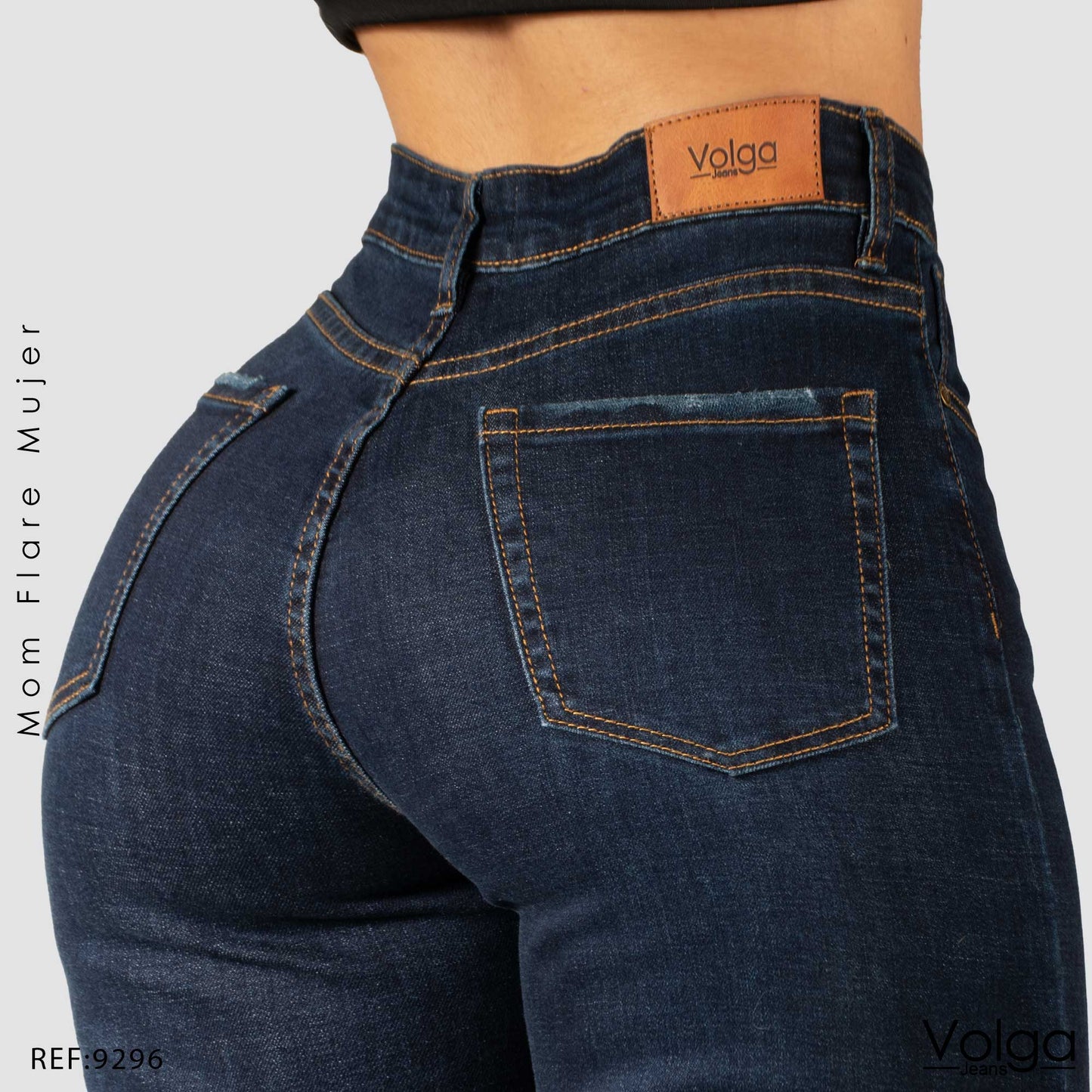 JEANS MUJER MOM FLARE TIRO ALTO 9296