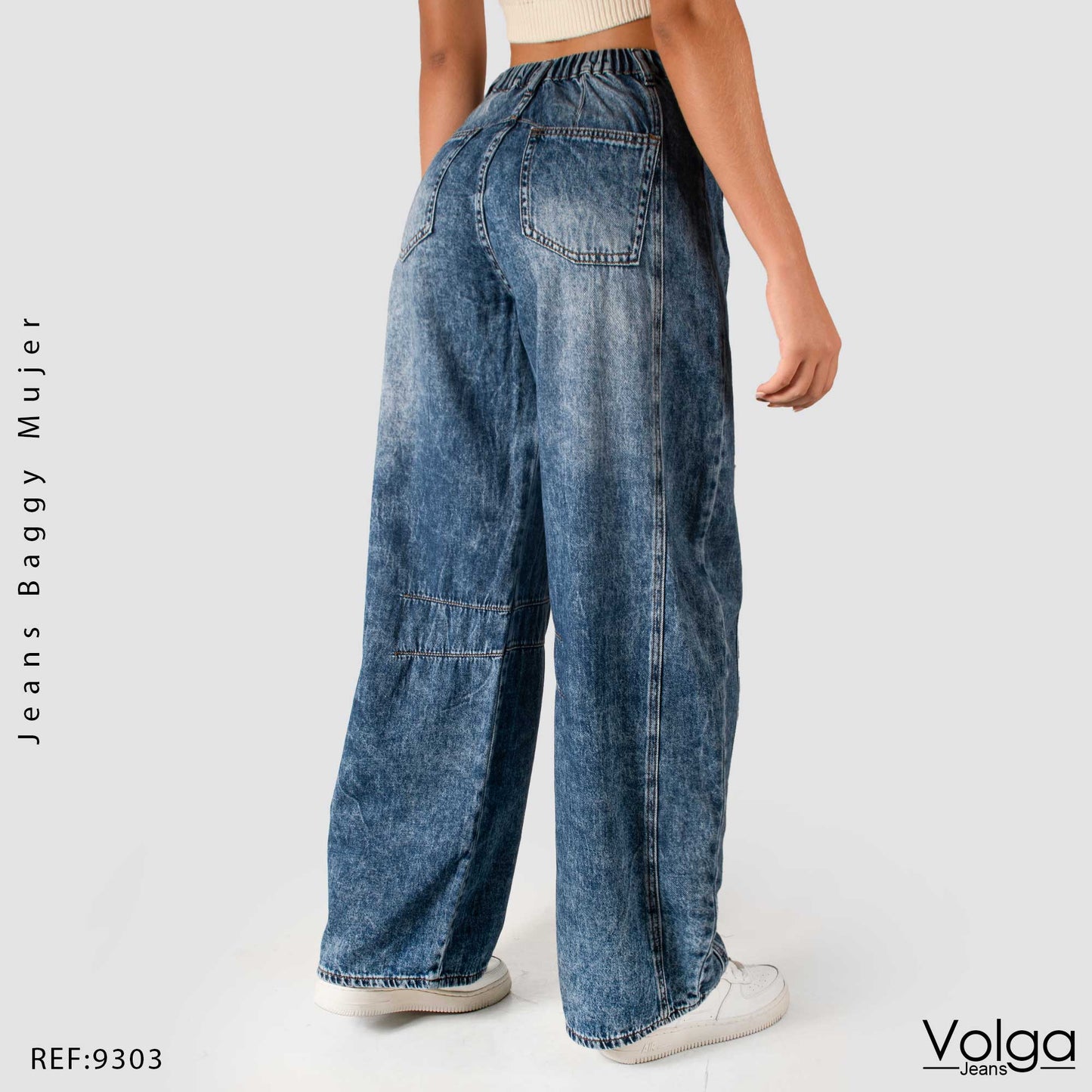 JEANS MUJER RIGIDO BAGGY TIRO ALTO 9303