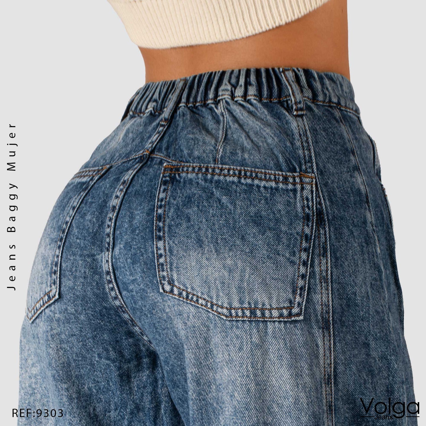 JEANS MUJER RIGIDO BAGGY TIRO ALTO 9303