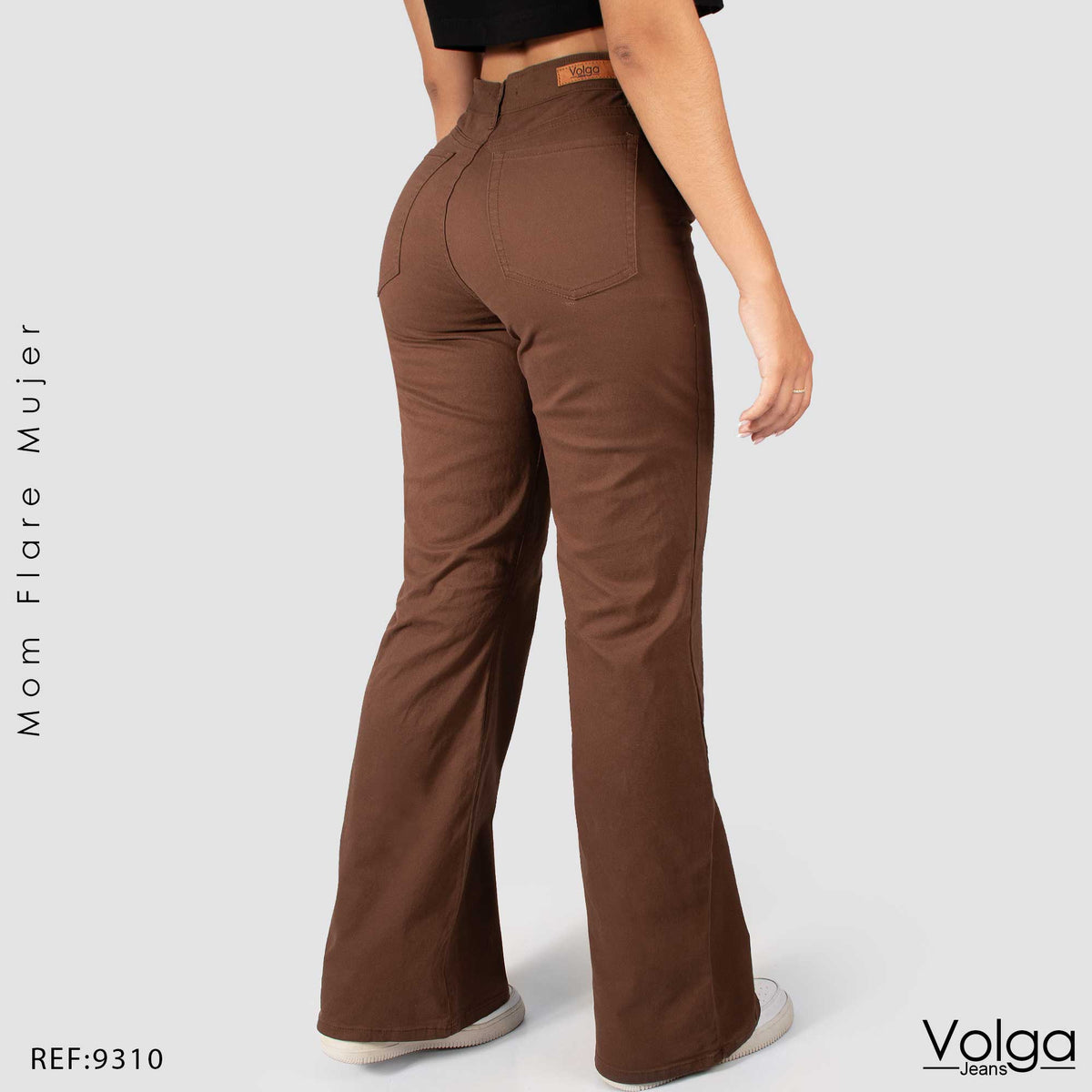 PANTALON MUJER MOM FLARE TIRO ALTO 9310