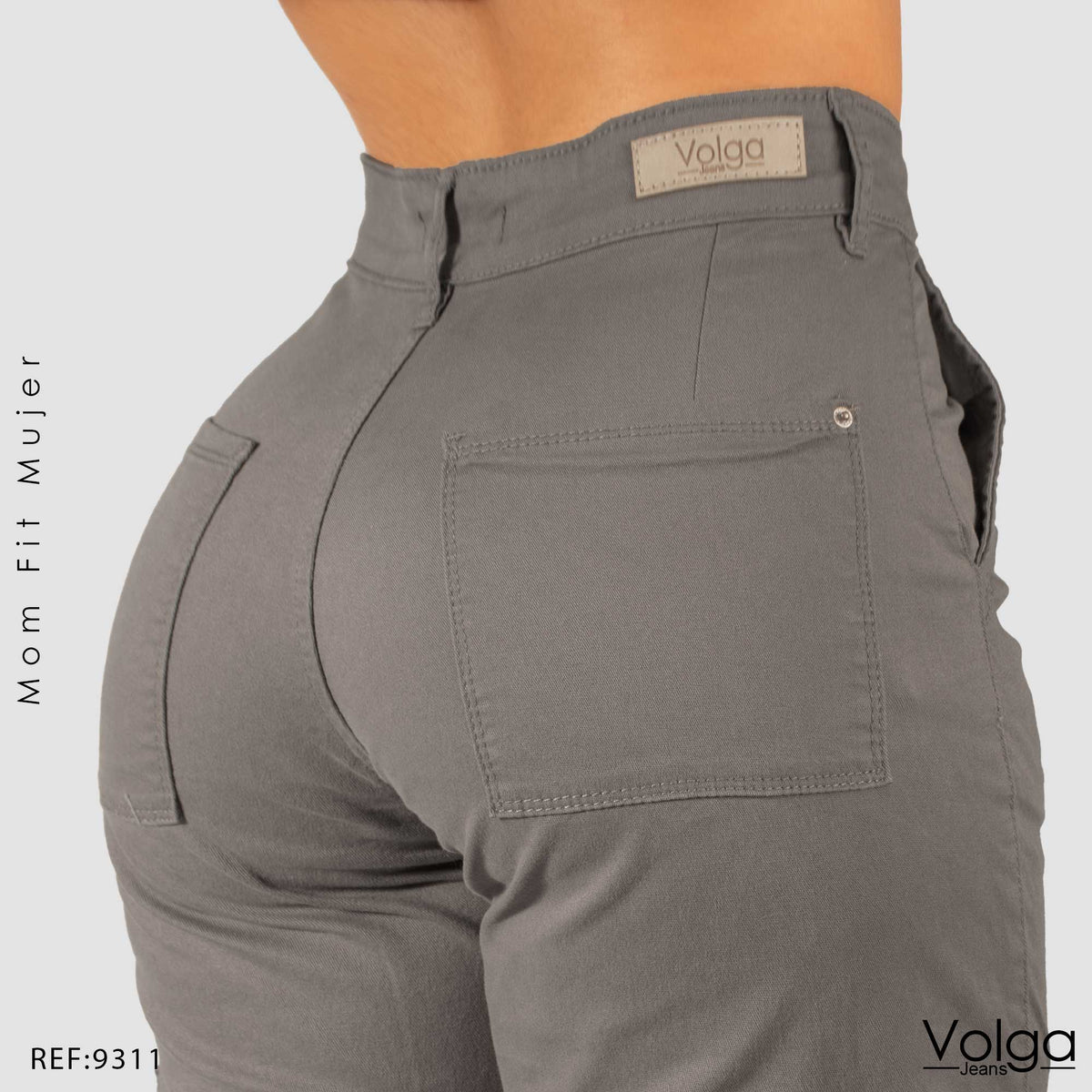 PANTALON DRILL MUJER CARGO TIRO ALTO 9311