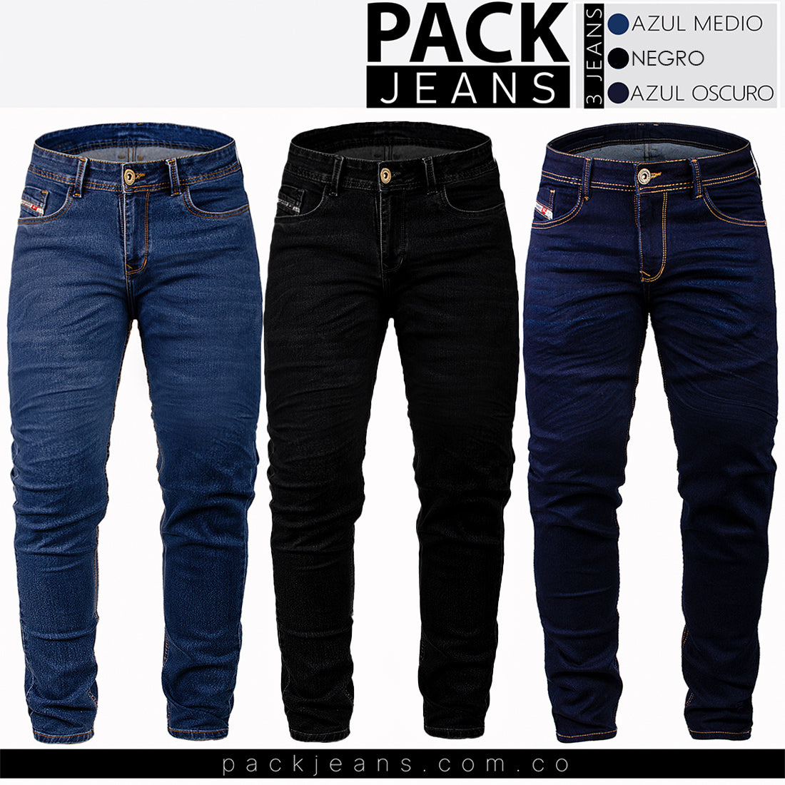 PACK DENIM (3 JEANS) NMO