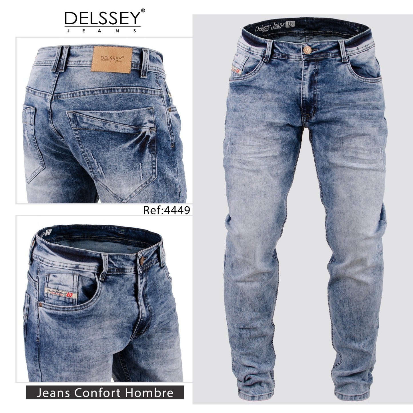 Jeans Hombre Slim 4449