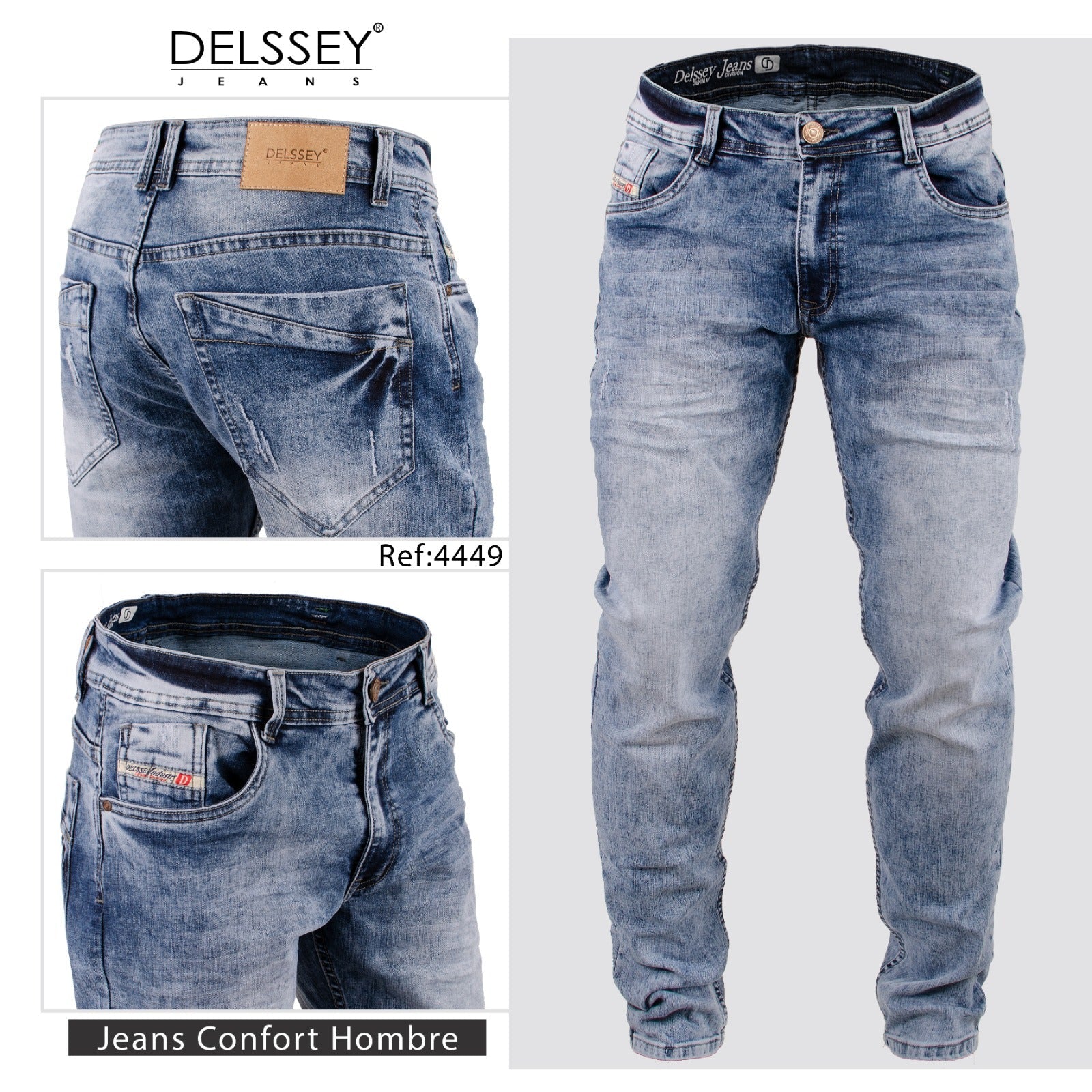 Jeans Hombre Slim 4449