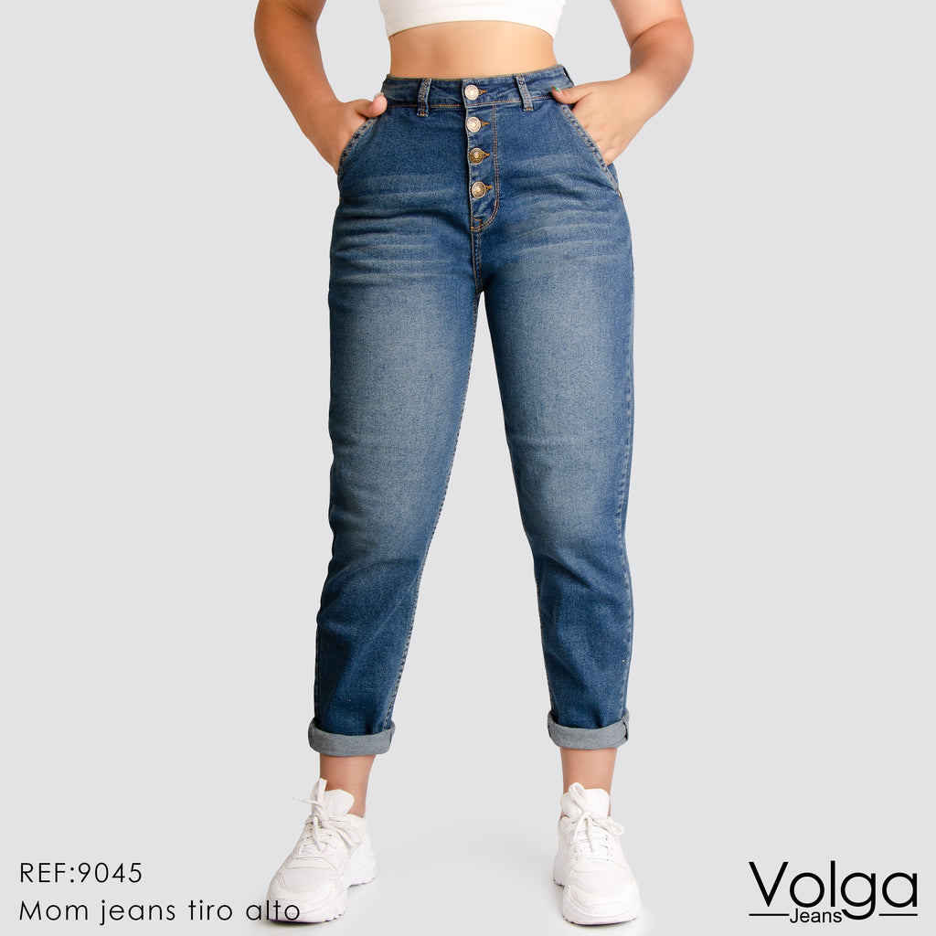 JEANS MUJER MOM TIRO ALTO 9060