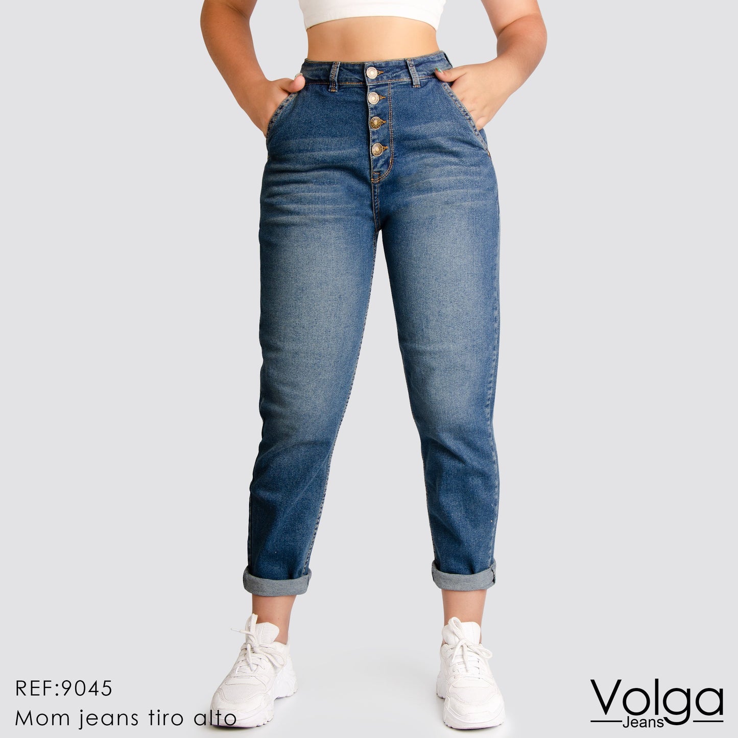 JEANS MUJER MOM TIRO ALTO 9060