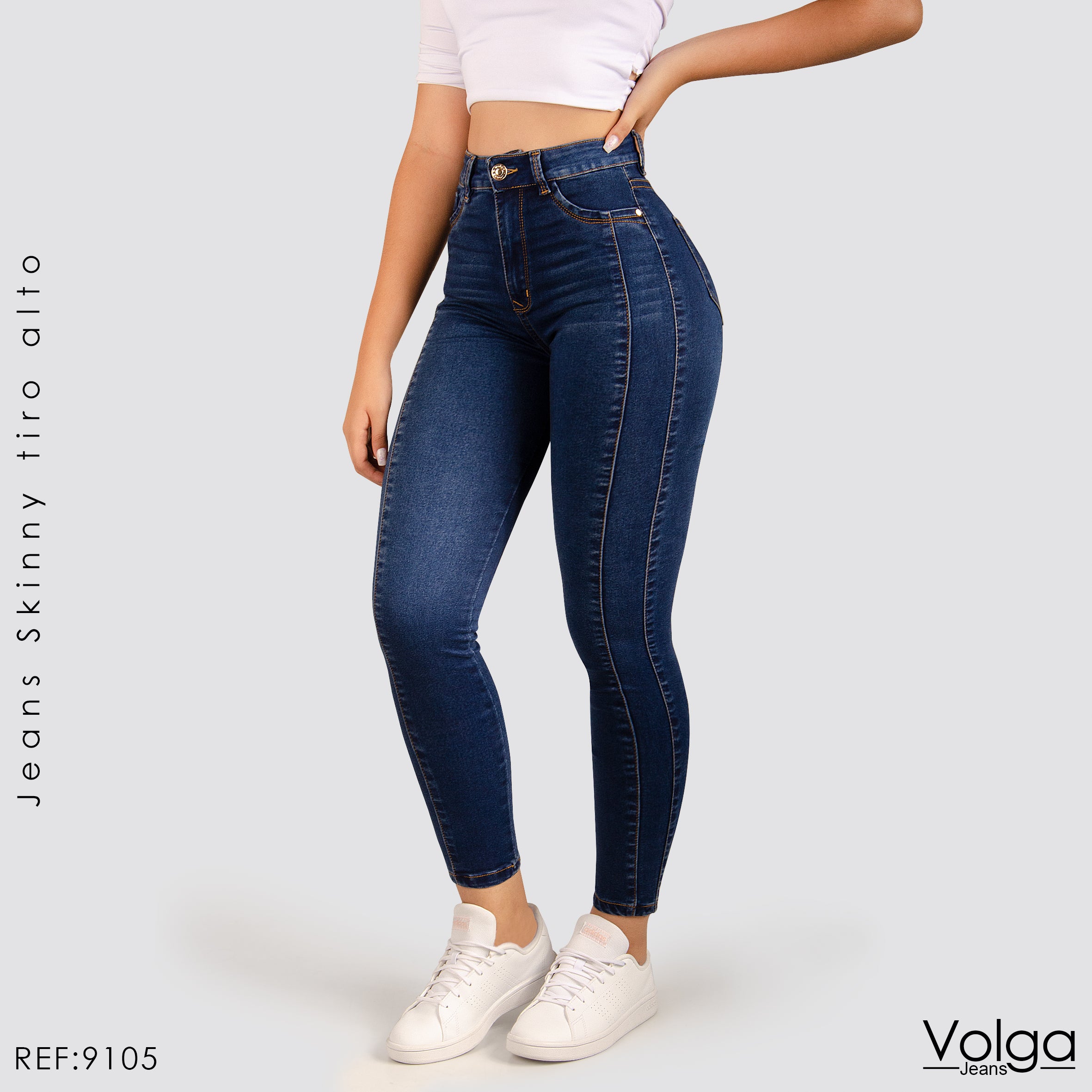 JEANS MUJER SKINNY TIRO ALTO 9105