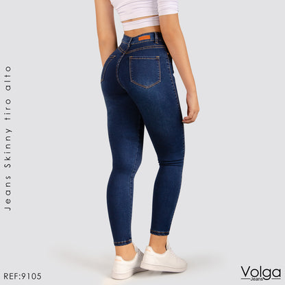 JEANS MUJER SKINNY TIRO ALTO 9105