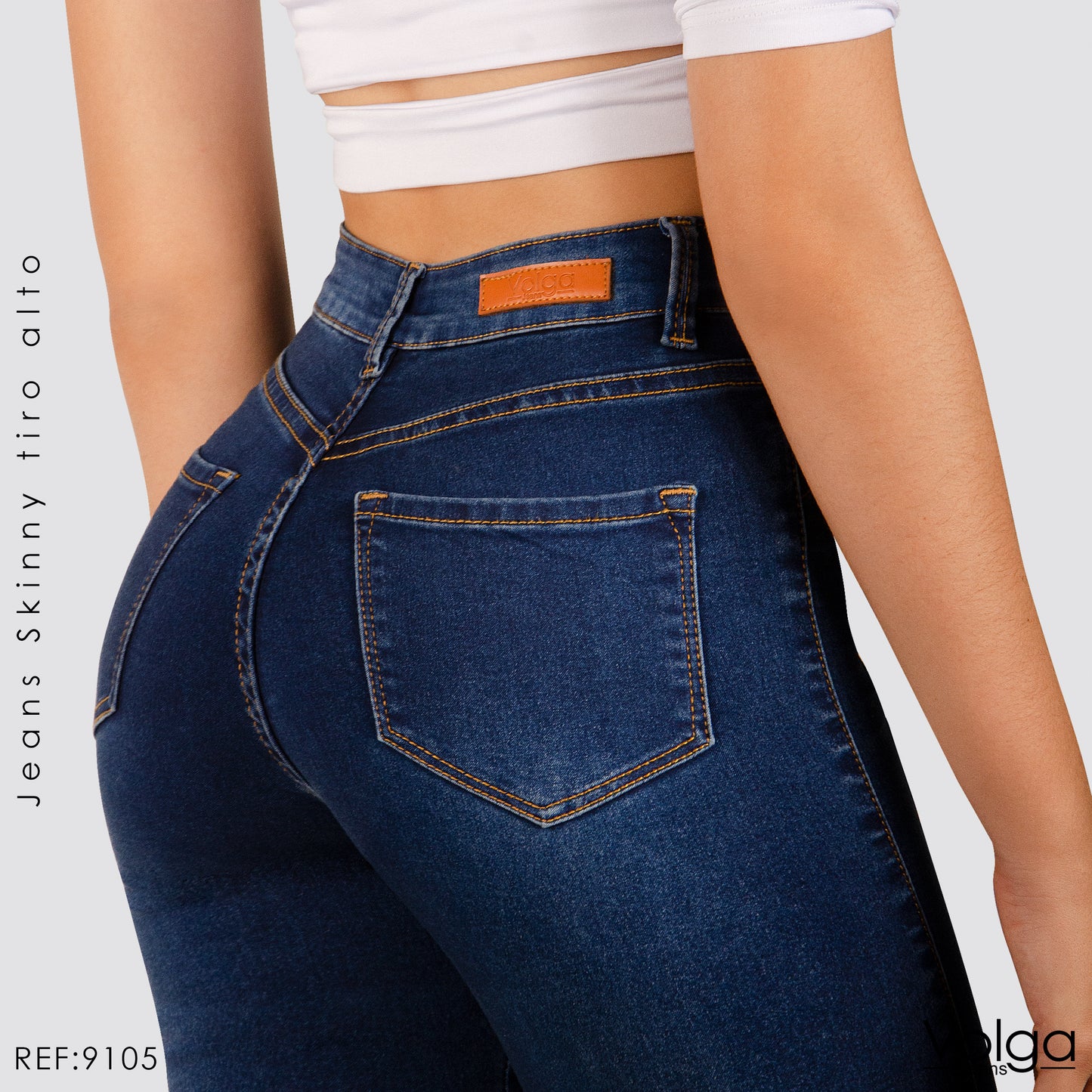 JEANS MUJER SKINNY TIRO ALTO 9105