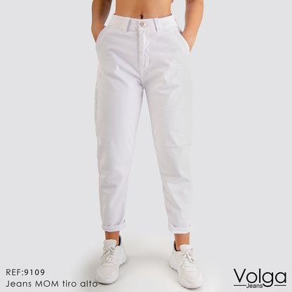JEANS MUJER MOM TIRO ALTO 9109