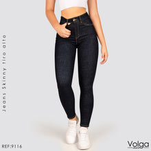 Cargar imagen en el visor de la galería, JEANS MUJER SKINNY TIRO ALTO 9116
