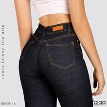 Cargar imagen en el visor de la galería, JEANS MUJER SKINNY TIRO ALTO 9116
