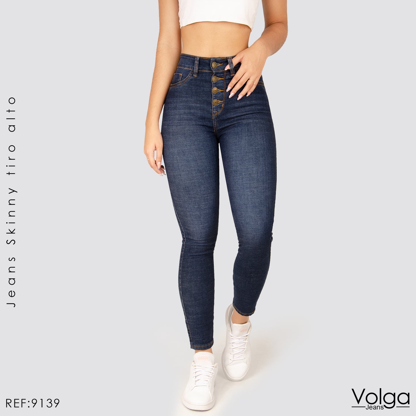 JEANS MUJER SKINNY TIRO ALTO 9139