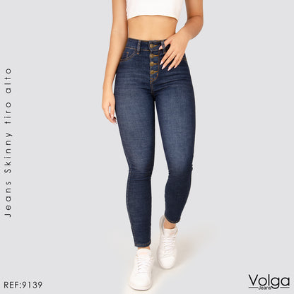 JEANS MUJER SKINNY TIRO ALTO 9139