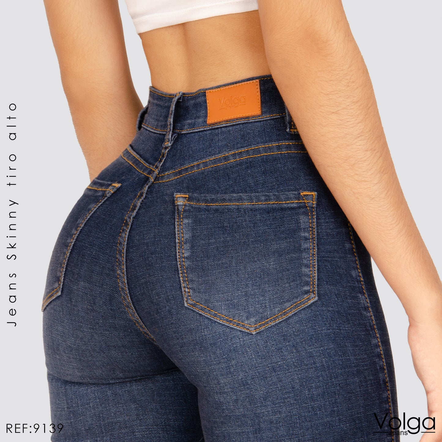 JEANS MUJER SKINNY TIRO ALTO 9139