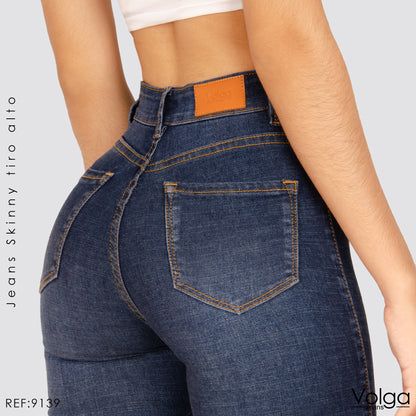 JEANS MUJER SKINNY TIRO ALTO 9139